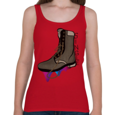 PRINTFASHION Szingli - Női atléta - Cseresznyepiros