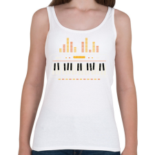 PRINTFASHION Szintetizátor - Női atléta - Fehér női trikó