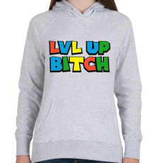 PRINTFASHION Szintugrás - Női kapucnis pulóver - Sport szürke