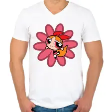 PRINTFASHION Sziporka - Férfi V-nyakú póló - Fehér férfi póló