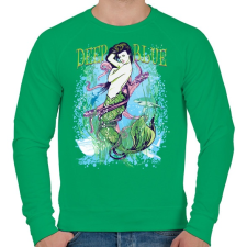 PRINTFASHION Szirén - Férfi pulóver - Zöld férfi pulóver, kardigán
