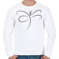 PRINTFASHION Szitakötő - Férfi pulóver - Fehér férfi pulóver, kardigán