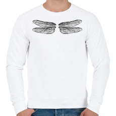 PRINTFASHION Szitakötőszárny (fekete-fehér) - Férfi pulóver - Fehér