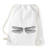 PRINTFASHION Szitakötőszárny (fekete-fehér) - Sportzsák, Tornazsák - Fehér