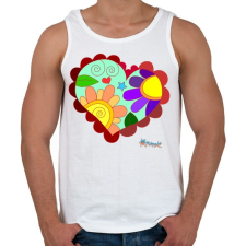 PRINTFASHION Sziv3 - Férfi atléta - Fehér atléta, trikó