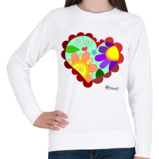 PRINTFASHION Sziv3 - Női pulóver - Fehér női pulóver, kardigán