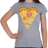 PRINTFASHION Szív alakú pizza - Női póló - Sport szürke