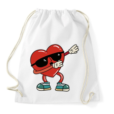 PRINTFASHION Szív dab - Sportzsák, Tornazsák - Fehér tornazsák