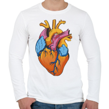 PRINTFASHION Szív - Férfi hosszú ujjú póló - Fehér férfi póló
