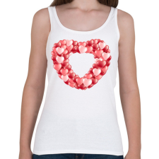 PRINTFASHION Szív - Női atléta - Fehér női trikó