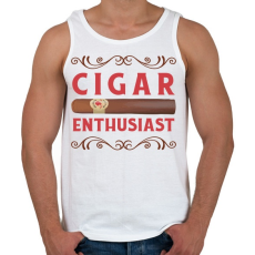 PRINTFASHION Szivar rajongó - Kubai szivar - Férfi atléta - Fehér