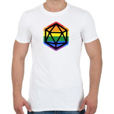 PRINTFASHION Szivárvány D20 - Férfi póló - Fehér