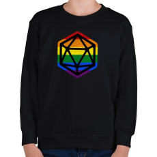 PRINTFASHION Szivárvány D20 - Gyerek pulóver - Fekete