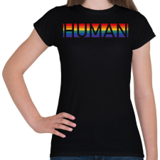 PRINTFASHION Szivárvány - Ember - Női póló - Fekete női póló