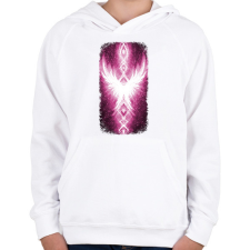 PRINTFASHION Szivárvány Híd - ciklámen - Gyerek kapucnis pulóver - Fehér gyerek pulóver, kardigán