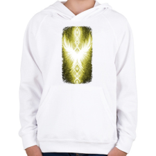 PRINTFASHION Szivárvány Híd - citrom - Gyerek kapucnis pulóver - Fehér gyerek pulóver, kardigán