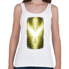 PRINTFASHION Szivárvány Híd - citrom - Női atléta - Fehér női trikó