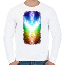 PRINTFASHION Szivárvány Híd - Férfi pulóver - Fehér férfi pulóver, kardigán