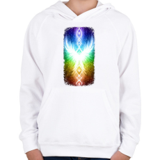 PRINTFASHION Szivárvány Híd - Gyerek kapucnis pulóver - Fehér