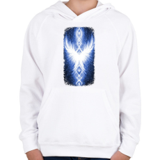 PRINTFASHION Szivárvány Híd - sötétkék - Gyerek kapucnis pulóver - Fehér