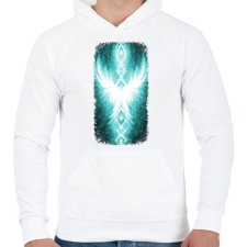 PRINTFASHION Szivárvány Híd - világoskék - Férfi kapucnis pulóver - Fehér férfi pulóver, kardigán