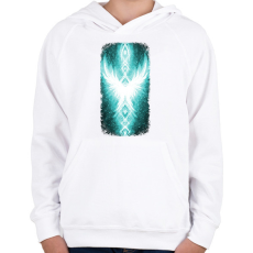 PRINTFASHION Szivárvány Híd - világoskék - Gyerek kapucnis pulóver - Fehér
