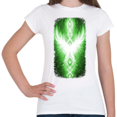 PRINTFASHION Szivárvány Híd - zöld - Női póló - Fehér