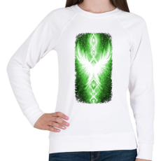 PRINTFASHION Szivárvány Híd - zöld - Női pulóver - Fehér