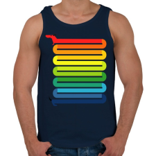 PRINTFASHION Szivárvány Kutya - Férfi atléta - Sötétkék atléta, trikó