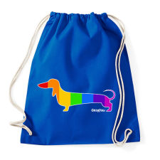 PRINTFASHION Szivárvány testű tacskó - Sportzsák, Tornazsák - Bright royal tornazsák