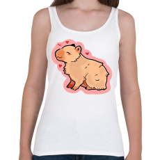 PRINTFASHION Szívecskés Capybara - Női atléta - Fehér