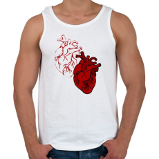 PRINTFASHION Szívek - Férfi atléta - Fehér