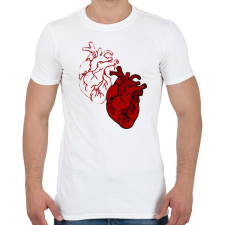 PRINTFASHION Szívek - Férfi póló - Fehér férfi póló