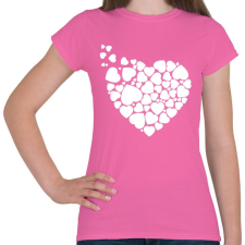 PRINTFASHION Szívek - Női póló - Rózsaszín női póló