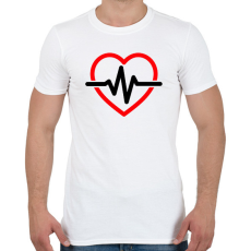 PRINTFASHION Szívgörbe - Férfi póló - Fehér