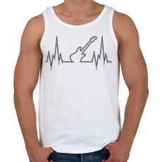 PRINTFASHION Szívritmus gitár - Férfi atléta - Fehér