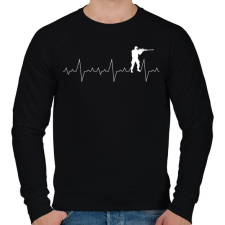 PRINTFASHION Szívritmus PUBG CSGO - Férfi pulóver - Fekete férfi pulóver, kardigán