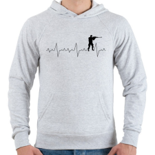 PRINTFASHION Szívverés PUBG CSGO - Férfi kapucnis pulóver - Sport szürke férfi pulóver, kardigán