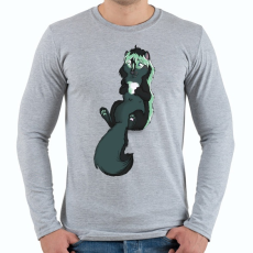 PRINTFASHION Szkunk kristályszívvel - Férfi hosszú ujjú póló - Sport szürke