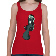 PRINTFASHION Szkunk kristályszívvel - Női atléta - Cseresznyepiros női trikó