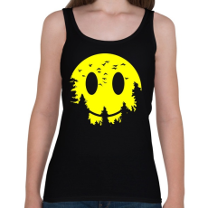 PRINTFASHION Szmájli hold - Női atléta - Fekete