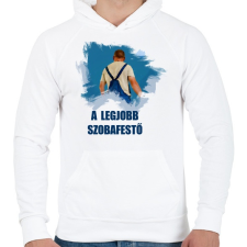 PRINTFASHION szobafestő - Férfi kapucnis pulóver - Fehér férfi pulóver, kardigán