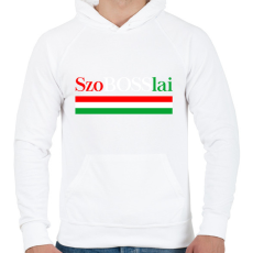 PRINTFASHION SzoBosslai - Férfi kapucnis pulóver - Fehér