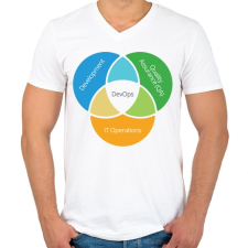 PRINTFASHION Szoftver fejlesztő - Férfi V-nyakú póló - Fehér férfi póló