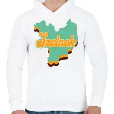 PRINTFASHION Szolnok - Férfi kapucnis pulóver - Fehér férfi pulóver, kardigán