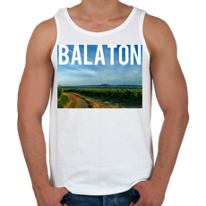 PRINTFASHION Szőlő, Bor, Balaton - Férfi atléta - Fehér