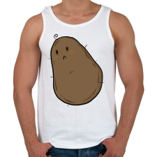 PRINTFASHION Szomorú krumpli - Férfi atléta - Fehér atléta, trikó