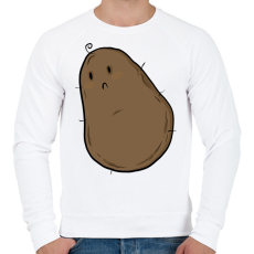 PRINTFASHION Szomorú krumpli - Férfi pulóver - Fehér