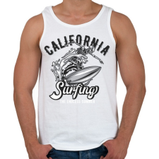 PRINTFASHION Szörf 02 - California Surfing - Férfi atléta - Fehér atléta, trikó