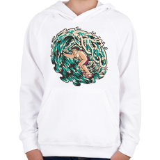 PRINTFASHION Szörfös - Gyerek kapucnis pulóver - Fehér